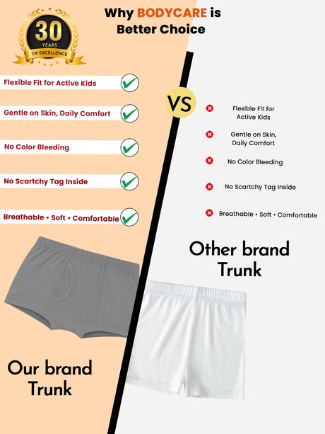 Boys 100% Cotton Trunk Pack of 3 - Bodycare