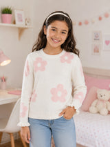 Girls Round Neck Full Sleeves Sweater with Comfortable Winter Wear Styling, Regular Wardrobe Use and Easy Comfort