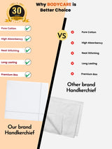 Men Cotton Handkerchief for Daily Carry, Personal Care and Daily Essentials and Regular Use - Pack of 6