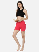 Women 100% Cotton Shorts with Side Pockets, Casual Regular Fit and Comfortable Everyday Styling Essentials