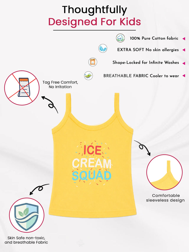 Baby Girls Camisole Sleeveless Vest Innerwear for Comfortable Daily Wear, Easy Dressing and Regular Use - Pack of 6