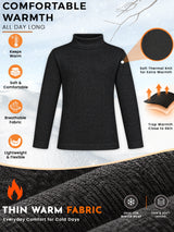 Unisex High Neck Full Sleeves Thermal Top for Winter Wear, Warm Base Layer Comfort and Cold Weather Use