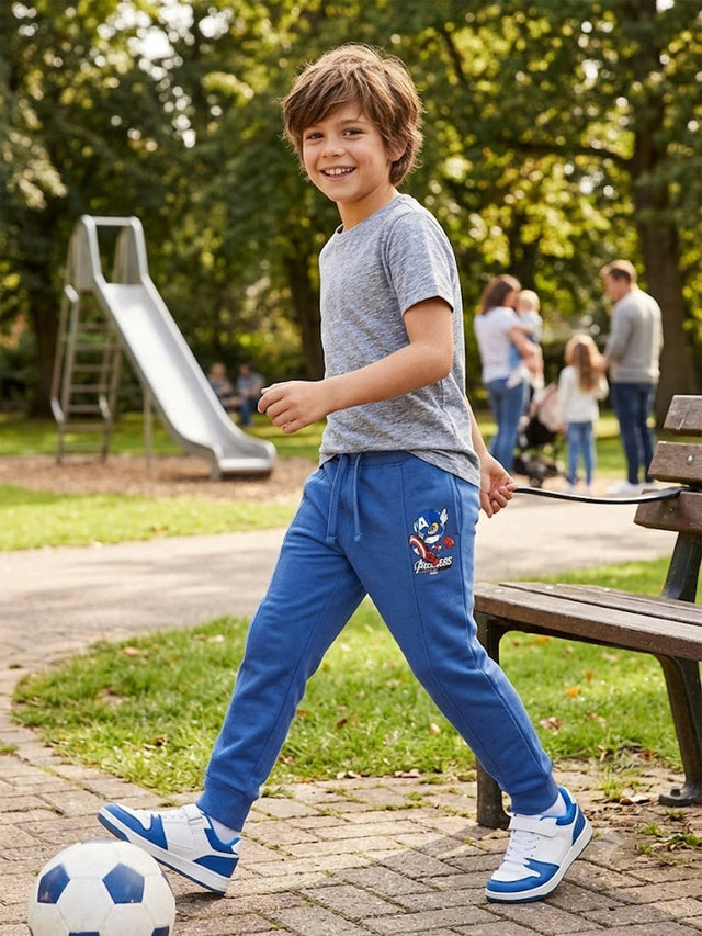 Boys Cotton Blend Track Pant Joggers with Stretchable Fabric for Running, Gym, Sports and Easy Movement - Pack of 1