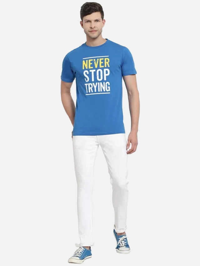 Men T-Shirt Round Neck Half Sleeves with Casual Everyday Styling for Easy Pairing and Layering Comfort