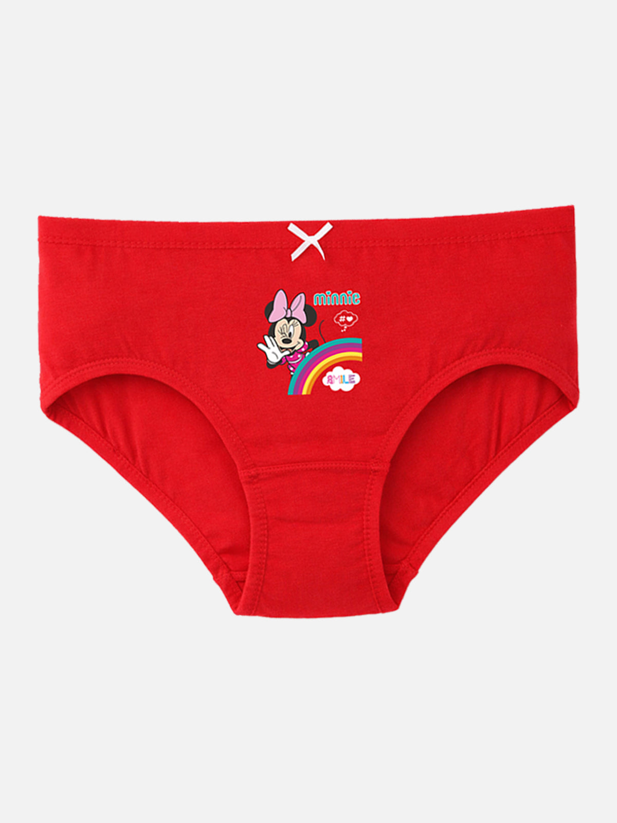 Girls Minnie & Friends Printed Panty 100% Cotton Underwear with Inner Elastic for Soft Comfort and Daily Use - Pack of 5