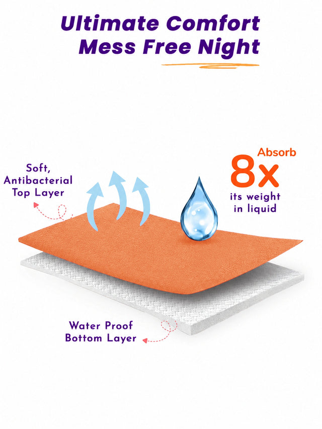 Unisex Dry Sheet for Regular Home Use, Comfortable Bedding Support and Everyday Protection Essentials - Pack of 1