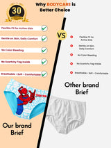 Boys Spider-Man 100% Cotton Brief Inner Elastic Pack of 3