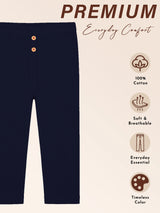 Baby Girls Cotton Blend Full Length Track Pant with Soft Stretchable Fabric and Elastic Waistband for Casual Bottom Wear