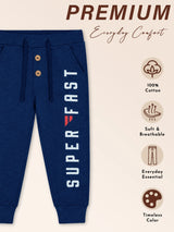 Baby Boys Cotton Regular Fit Track Pant Casual Bottom Wear for Easy Movement, Playtime Comfort and Daily Use - Pack of 1