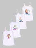 Girls Frozen Camisole Sleeveless Vest Innerwear for Comfortable Daily Wear, Easy Movement and Regular Use - Pack of 4