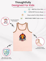 Boys Avengers 100% Cotton Vest Round Neck Sleeveless Pack of 4