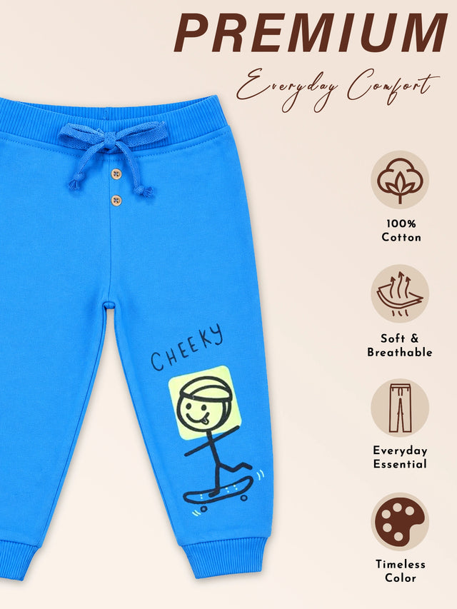 Baby Boys 100% Cotton Track Pant for Comfortable Casual Wear, Lounge Wear and Easy Everyday Movement