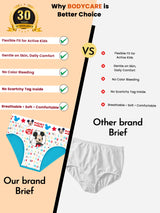 Boys Mickey & Friends Brief Top Elastic Pack of 4 - Bodycare
