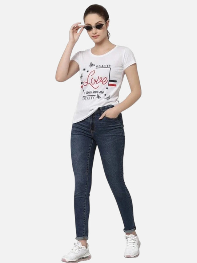 Women Solid T-Shirt Round Neck Half Sleeves with Clean Casual Styling for Everyday Wear and Layering