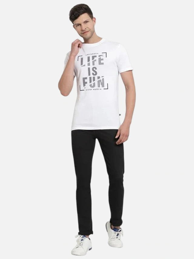 Men T-Shirt Round Neck Half Sleeves with Clean Everyday Styling for Casual Wear and Wardrobe Basics Essentials