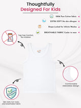 Boys Organic Vest Round Neck Sleeveless Pack of 2