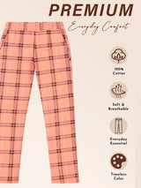 Women 100% Cotton Lower Pyjama with Side Pockets and Skinny Fit Track Pant Style for Casual Active Wear