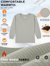 Unisex Antibacterial Round Neck Full Sleeve Thermal Top for Winter Innerwear Comfort and Warm Base Wear - Pack of 2