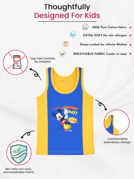 Bodycare Tom & Jerry Boys Vest Round Neck Sleeveless Pack Of 3 - Bodycare