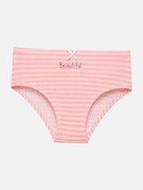 Girls Innerwear Panty Cotton Spandex Full Coverage Brief with Inner Elastic for Everyday Comfort - Pack of 3