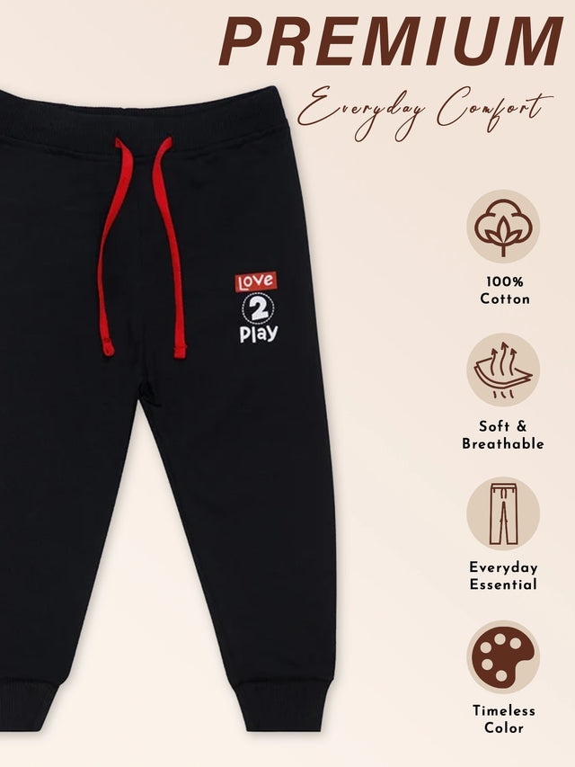 Baby Boys Solid Track Pant for Relaxed Casual Dressing, Lounge Wear and Comfortable Everyday Movement - Pack of 1