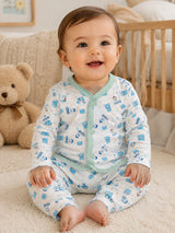 Unisex Baby Cotton Printed Top and Pyjama Set with Soft Comfort, Coordinated Nightwear Style and Everyday Ease