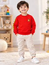 Baby Boys French Terry Printed Full Sleeve Sweatshirt with Soft Cotton Winter Comfort for Casual Wear