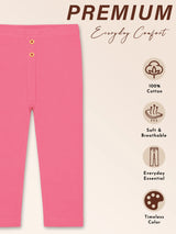 Baby Girls 100% Cotton Track Pant with Stretchable Elastic Waistband, Full Length Comfort and Casual Bottom Wear