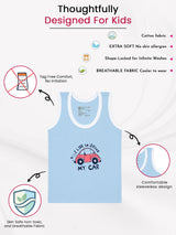 Baby Boys Sleeveless Round Neck Vest Innerwear for Smooth Comfort, Easy Dressing and Everyday Essentials - Pack of 3