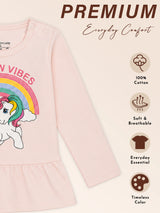 Baby Girls 100% Cotton T-Shirt for Casual Wear, Everyday Comfort, Easy Styling and Regular Wardrobe Use