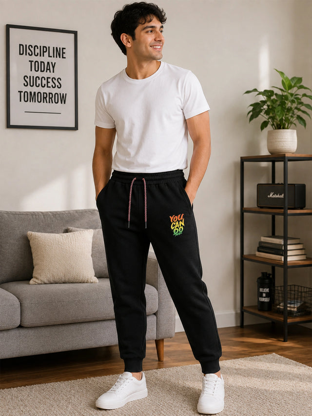 Men Cotton Track Pant for Gym, Running, Workout, Lounge Wear, Relaxed Casual Sports Comfort and Regular Use
