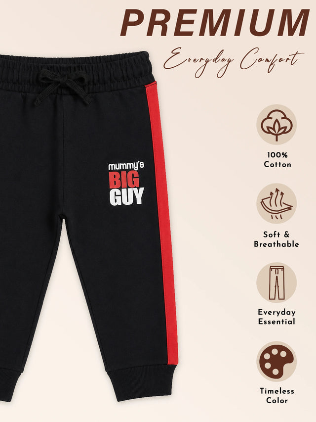 Baby Boys Cotton Solid Track Pant for Everyday Comfort, Casual Wear, Easy Movement and Lounge Wear Essentials