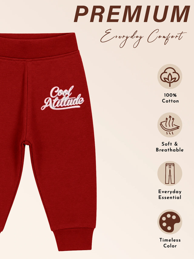 Baby Boys Cotton Solid Track Pant for Everyday Comfort, Lounge Wear, Easy Movement and Casual Wardrobe Essentials - Pack of 1