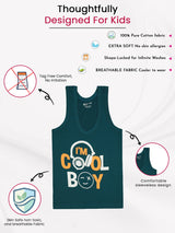 Boys 100% Cotton Vest Round Neck Sleeveless Pack of 4
