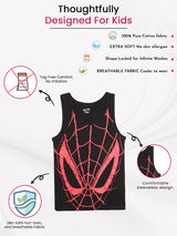 Boys Spider-Man 100% Cotton Vest Round Neck Sleeveless Pack of 3