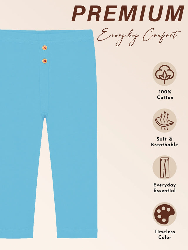 Baby Girls Cotton Blend Full Length Track Pant with Soft Stretchable Fabric and Elastic Waistband for Casual Bottom Wear