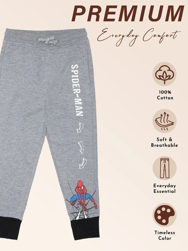 Boys French Terry Track Pant with Regular Fit for Casual Wear, Lounge Comfort, Playtime and Easy Movement