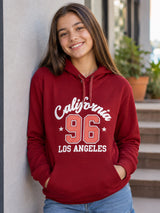 Girls Hooded Full Sleeve Sweatshirt with Round Neck Styling for Casual Wear and Comfortable Winter Use - Pack of 1