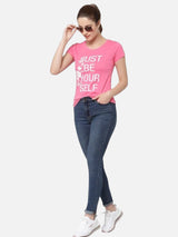 Women T-Shirt Round Neck Half Sleeves with Clean Casual Styling for Everyday Wear and Layering Comfort