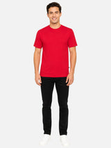 Men 100% Cotton Round Neck T-Shirt with Half Sleeves, Soft Regular Fit Comfort and Everyday Casual Wear