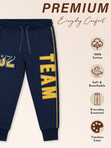 Boys French Terry Track Pant with Regular Fit for Casual Wear, Playtime Comfort and Easy Everyday Movement