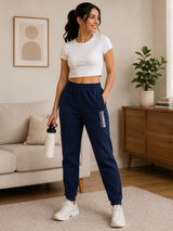 Women Cotton Track Pant with Jogger Styling for Workout, Gym, Active Wear and Comfortable Casual Movement