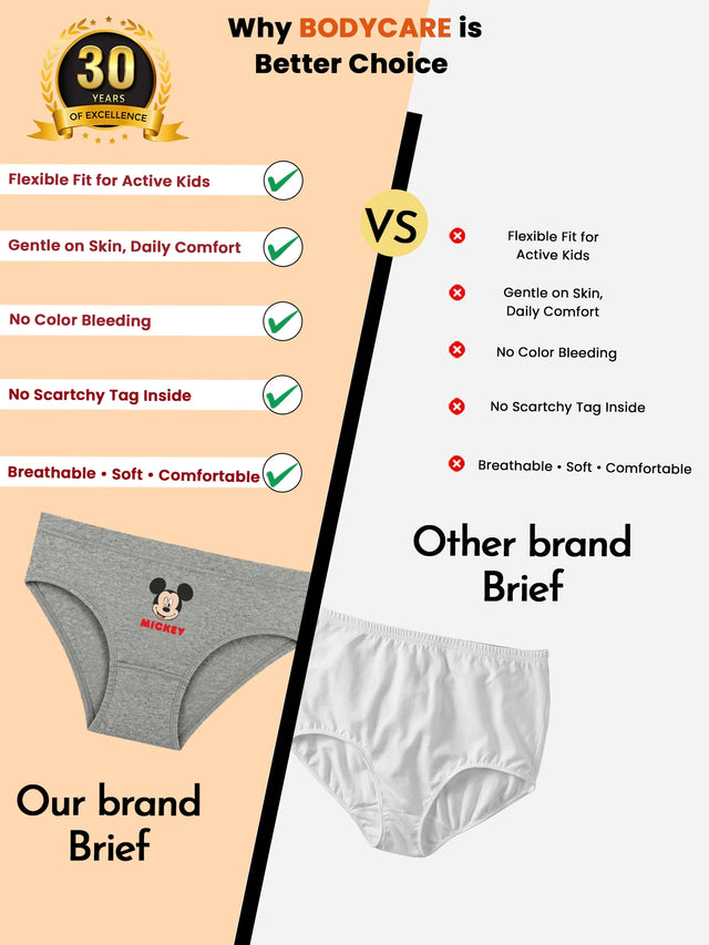 Boys Mickey & Friends Brief Inner Elastic Pack of 5 - Bodycare