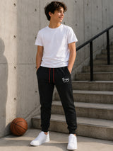 Boys French Terry Cotton Track Pant with Regular Fit Jogger Style for Casual Wear and Comfortable Active Movement