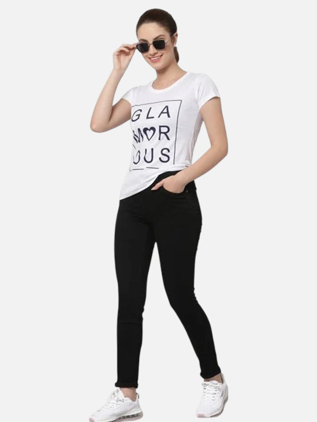Women T-Shirt Round Neck Half Sleeves with Everyday Styling for Casual Wear and Easy Wardrobe Pairing
