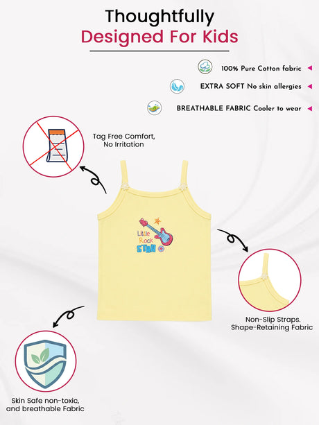 Girls Vest Dori Neck Sleeveless Pack of 6