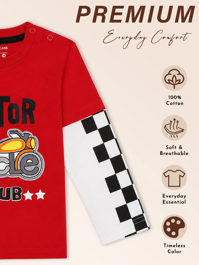Baby Boys Cotton Interlock T-Shirt with Soft Breathable Fabric and Regular Fit for Casual Wear and Everyday Comfort