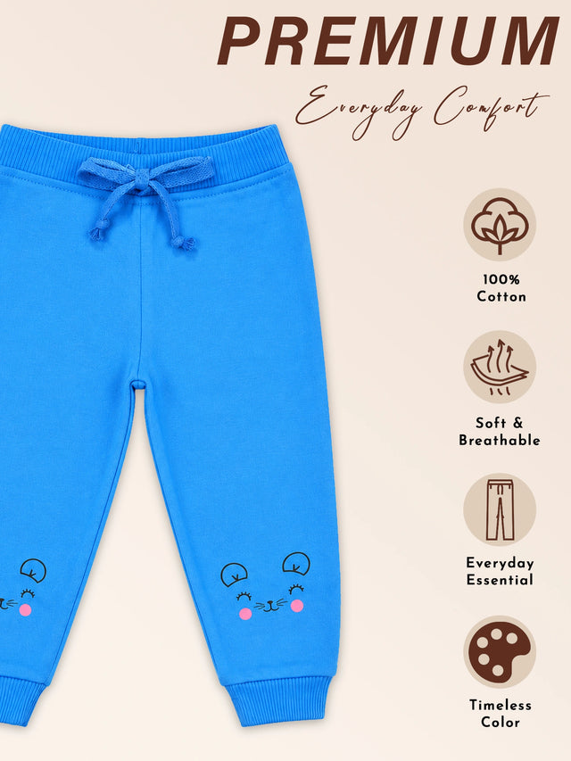 Baby Girls Cotton Track Pant for Everyday Comfort, Lounge Wear, Easy Movement and Casual Wardrobe Essentials - Pack of 1