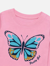 Baby Girls Shoulder Open T-Shirt Full Sleeves Casual Wear Top for Easy Dressing, Playtime and Regular Use