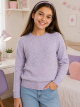 Girls Round Neck Full Sleeves Sweater with Comfortable Winter Wear Styling and Everyday Casual Appeal